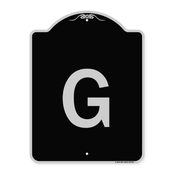 Sign with Letter G Heavy-Gauge Aluminum Architectural Sign, 24" x 18", BS-1824-22952
